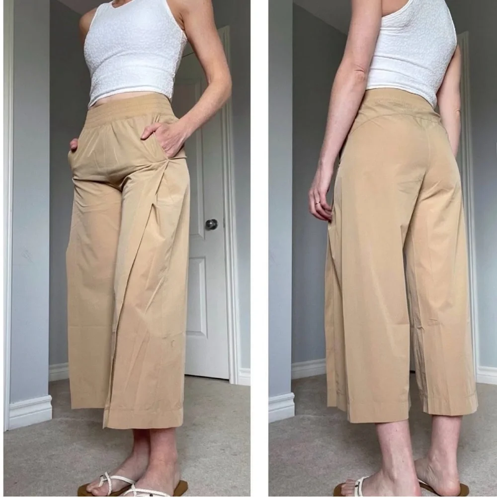 Women's Tan Wide-Leg Pants - Picture 3 of 6